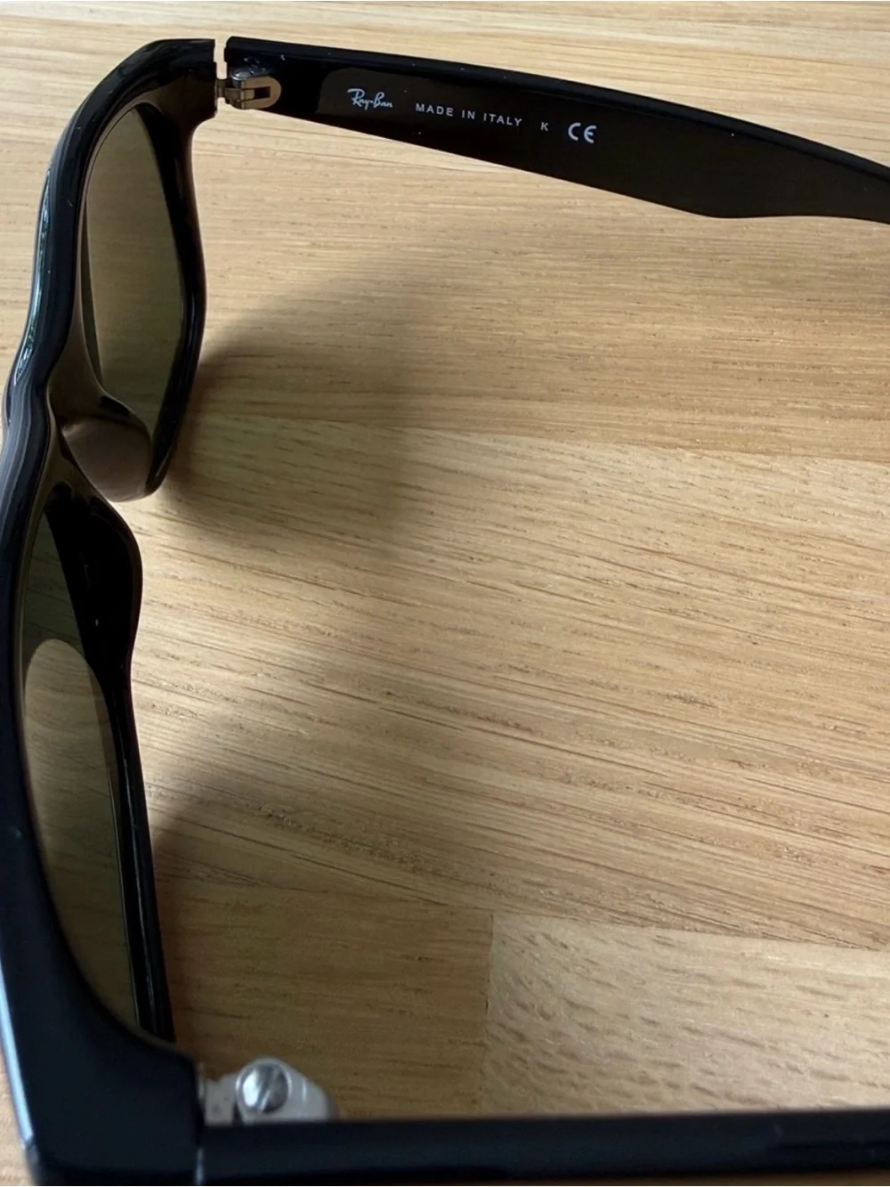 Ray-Ban Black Frame with Dark Green Lenses Sunglasses